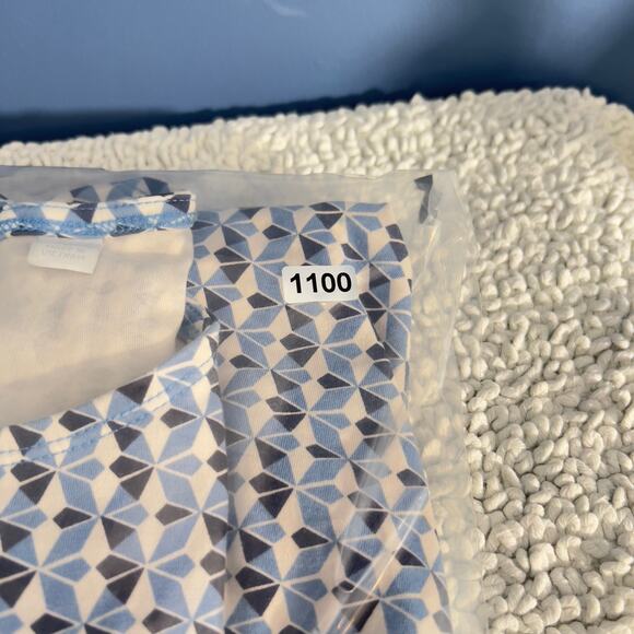 New York & Company Sun Dress Woman's Medium Sleeveless Blue Geometric All Over - Picture 12 of 12